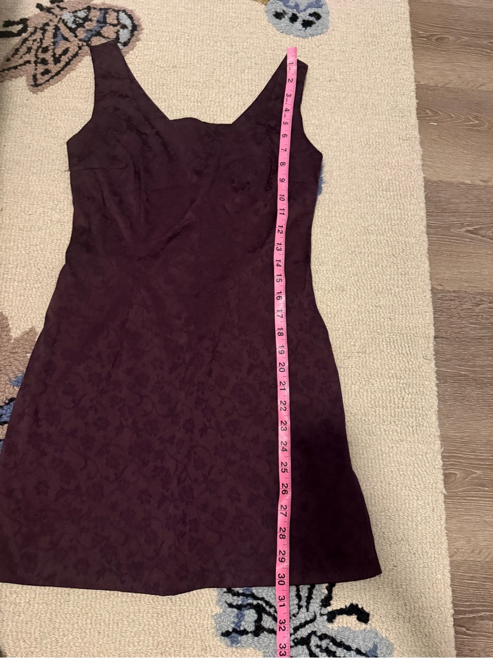 Vintage Y2K 90s La Belle Mini Jacquard Purple Dress